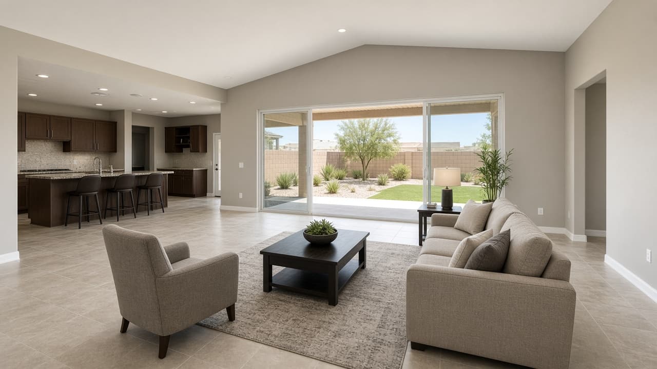 Interior of an Aliante listing prepared for a buyer tour in North Las Vegas 89084