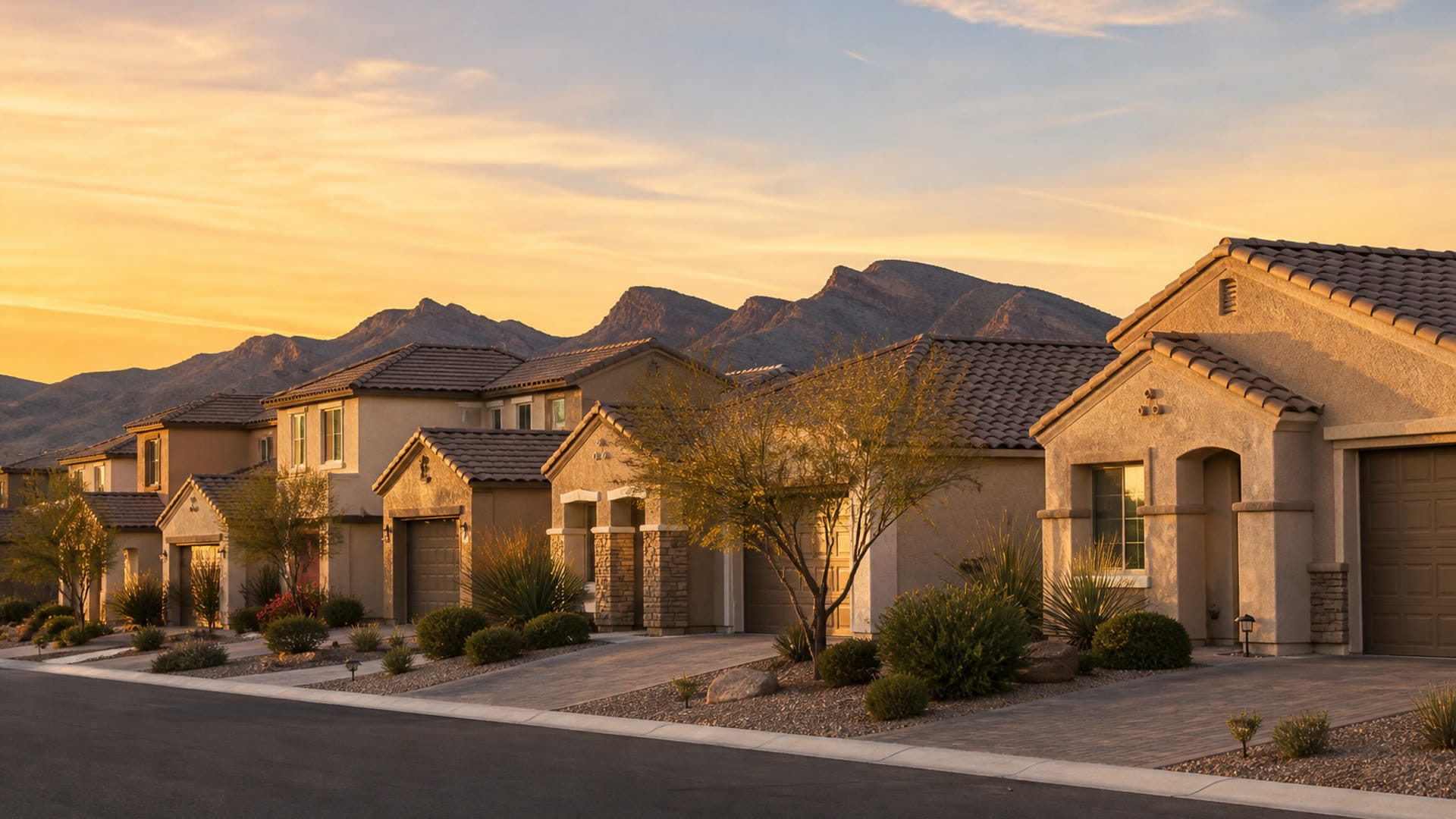 Aliante homes for sale on a North Las Vegas 89084 street