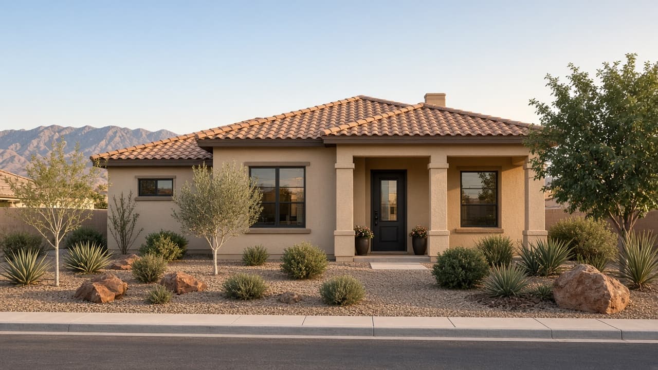 Aliante home curb appeal prepared for MLS listing photos in North Las Vegas 89084
